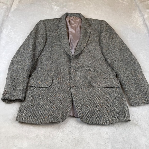 Magee Donegal Tweed Blazer Mens 42R Pure New Wool Gray Multi Sport Coat Ireland